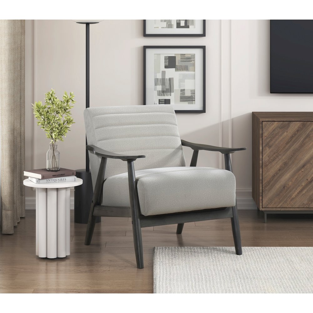 Lexicon Greeley Velvet Accent Chair in Pearl
