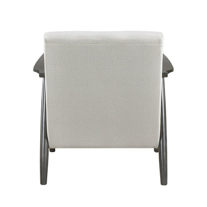 Lexicon Greeley Velvet Accent Chair in Pearl