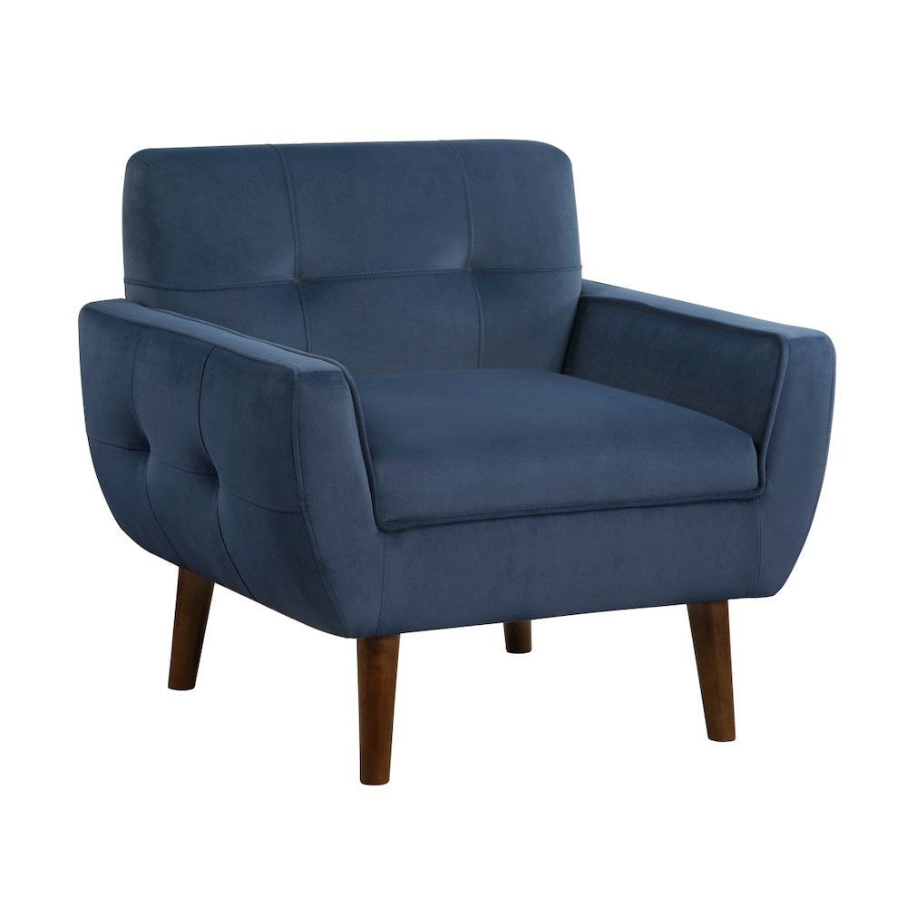 Lexicon Meadow Textured Fabric Accent Chair in Blue