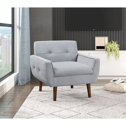 Lexicon Meadow Textured Fabric Accent Chair in Gray