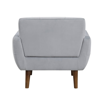 Lexicon Meadow Textured Fabric Accent Chair in Gray