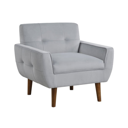 Lexicon Meadow Textured Fabric Accent Chair in Gray