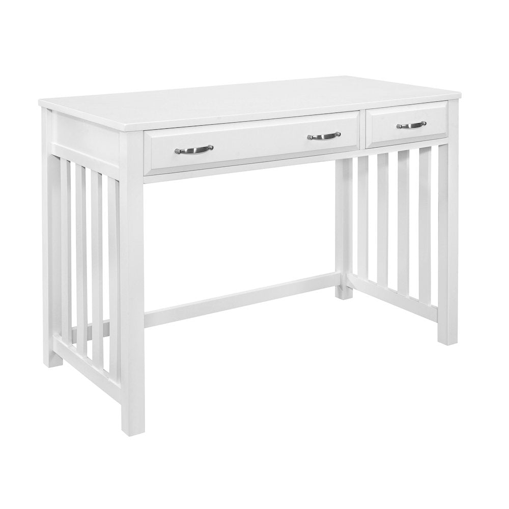 Blanche Asian Hardwood Desk in White