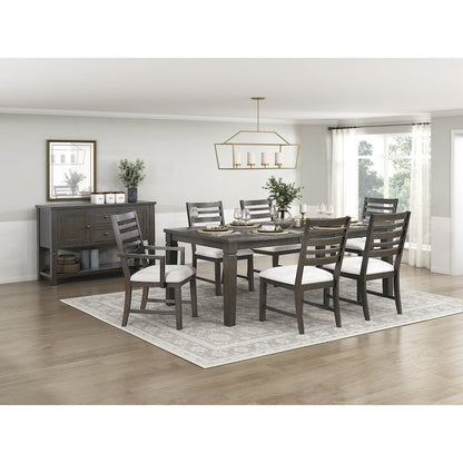 Victoria Asian Hardwood Dining Side Chair, Set of 2 in Dark Espresso