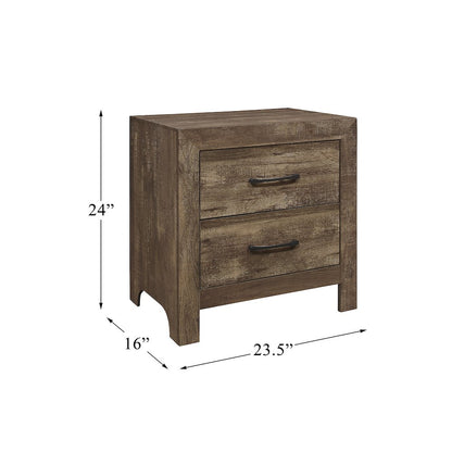 Lexicon Corbin Asian Hardwood Nightstand in Rustic Brown