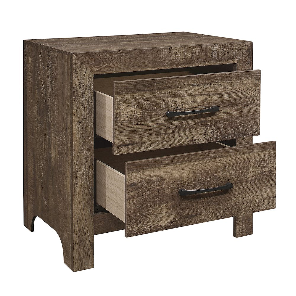 Lexicon Corbin Asian Hardwood Nightstand in Rustic Brown