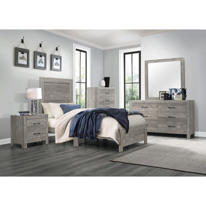 Lexicon Corbin Asian Hardwood Nightstand in Gray