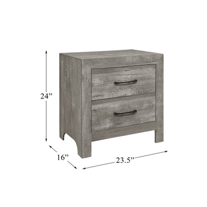 Lexicon Corbin Asian Hardwood Nightstand in Gray