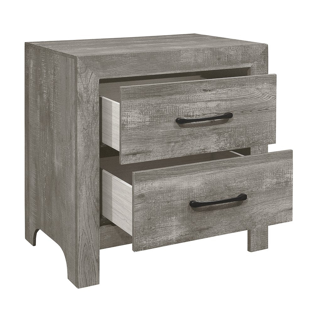 Lexicon Corbin Asian Hardwood Nightstand in Gray