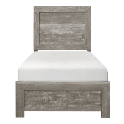 Lexicon Corbin Asian Hardwood Twin bed in Gray
