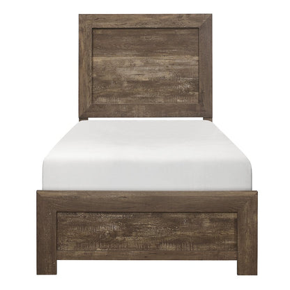 Lexicon Corbin Asian Hardwood Twin bed in Rustic Brown