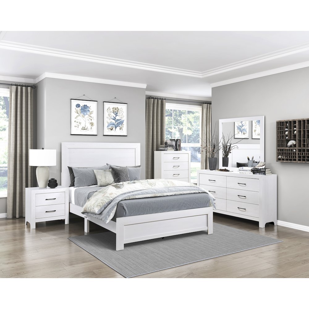 Lexicon Corbin Asian Hardwood Nightstand in White