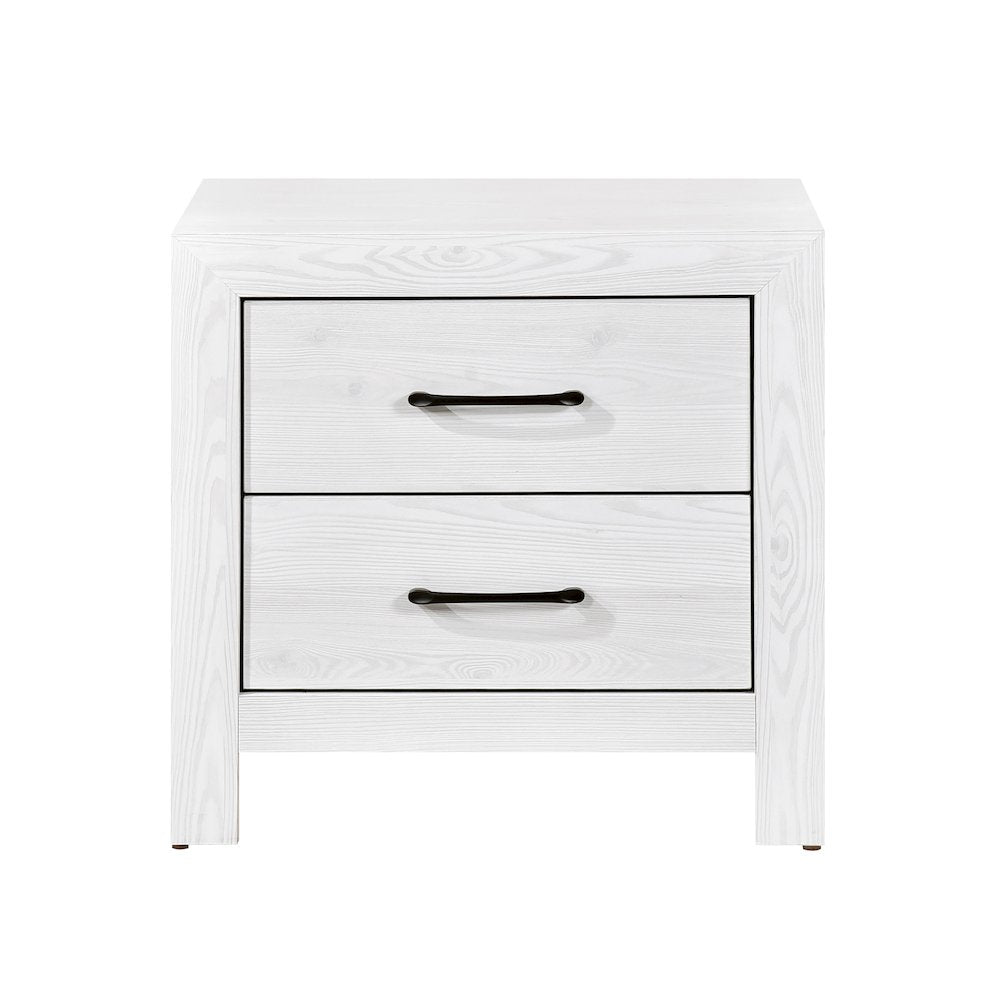Lexicon Corbin Asian Hardwood Nightstand in White