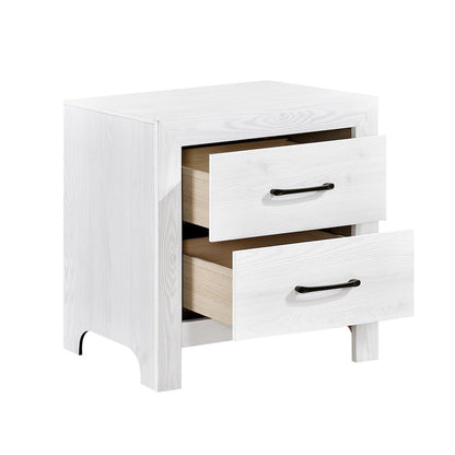 Lexicon Corbin Asian Hardwood Nightstand in White