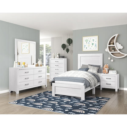 Lexicon Corbin Asian Hardwood Twin bed in White