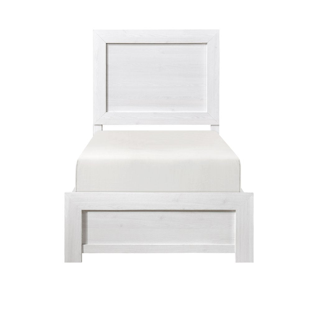 Lexicon Corbin Asian Hardwood Twin bed in White