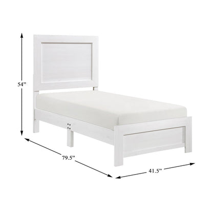 Lexicon Corbin Asian Hardwood Twin bed in White