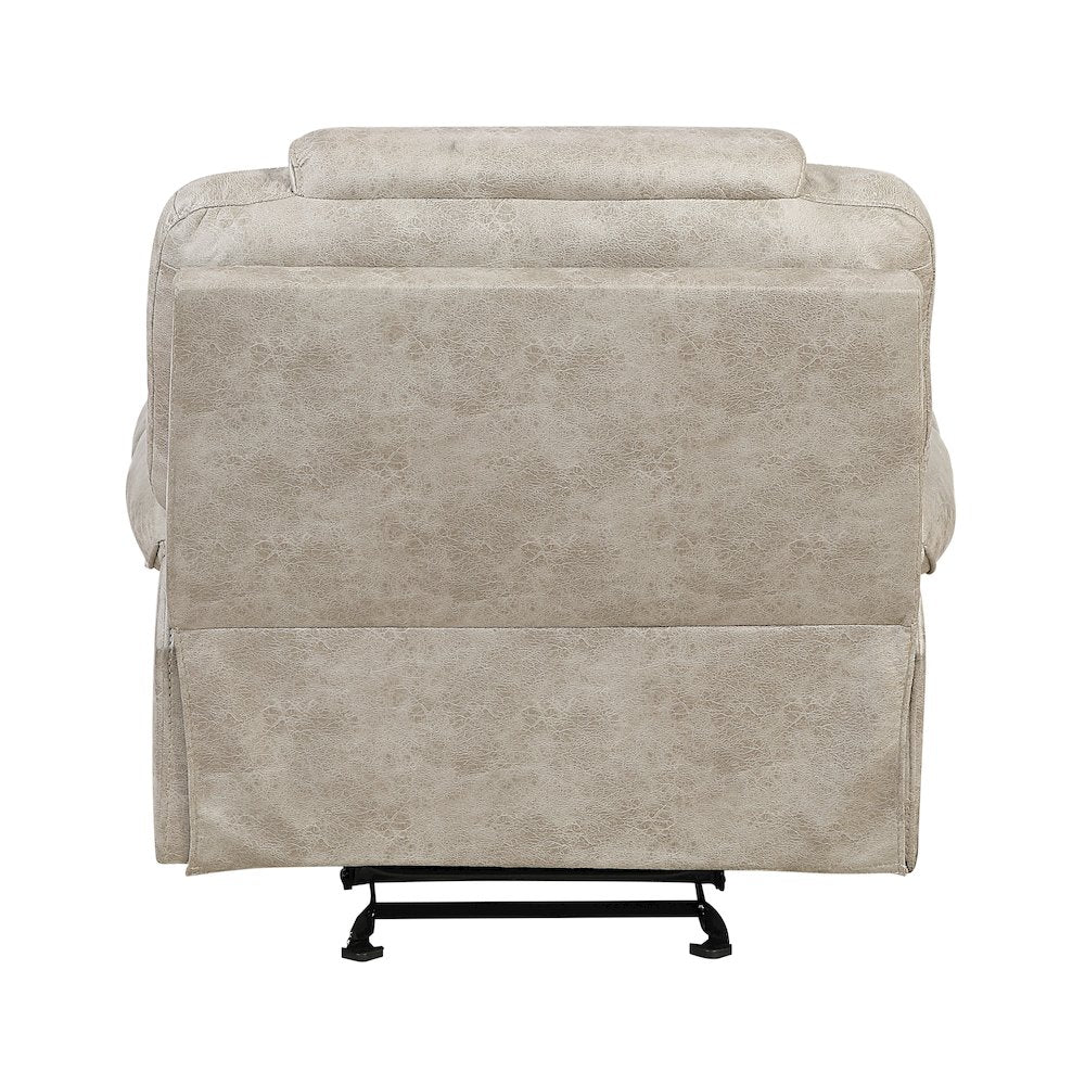 Gainesville Microfiber Glider Reclining Chair in Pewter