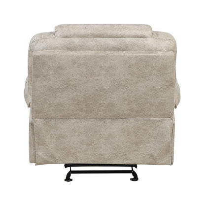 Gainesville Microfiber Glider Reclining Chair in Pewter