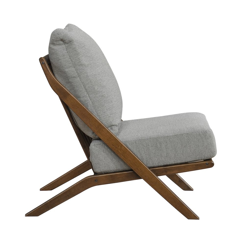 Audrey Chenille Accent Chair in Gray