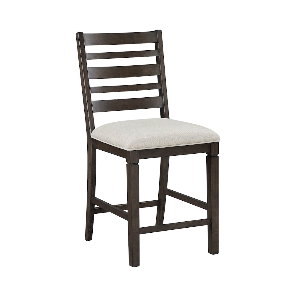 Victoria Asian Hardwood Counter Height Chair, Set of 2 in Dark Espresso