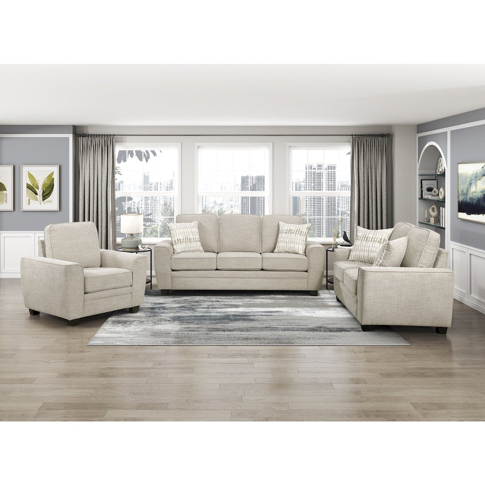 Zander Chenille Sofa in Taupe