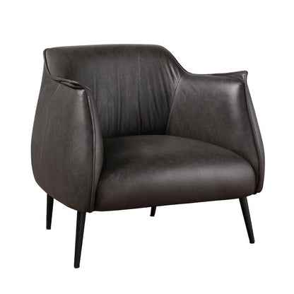 Lexicon Rachael Faux Leather Accent Chair in Brown