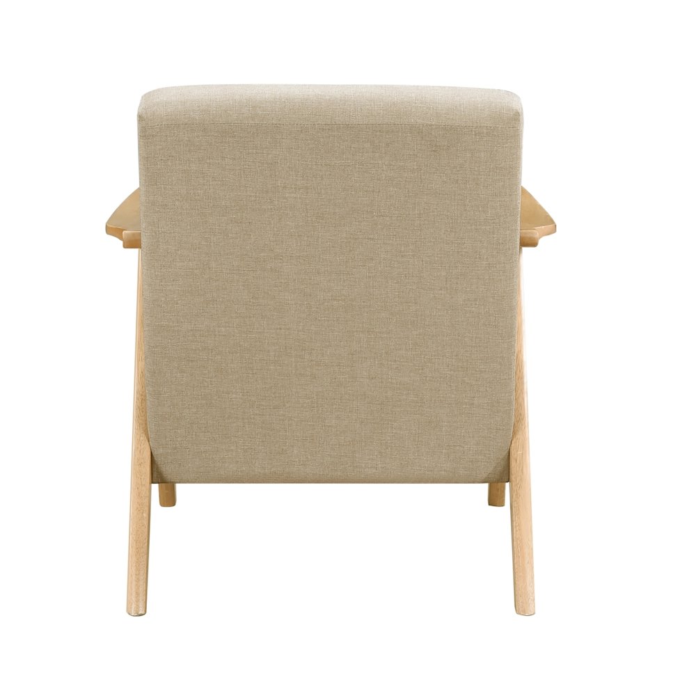 Lexicon Damala Textured Fabric Accent Chair in Light Brown