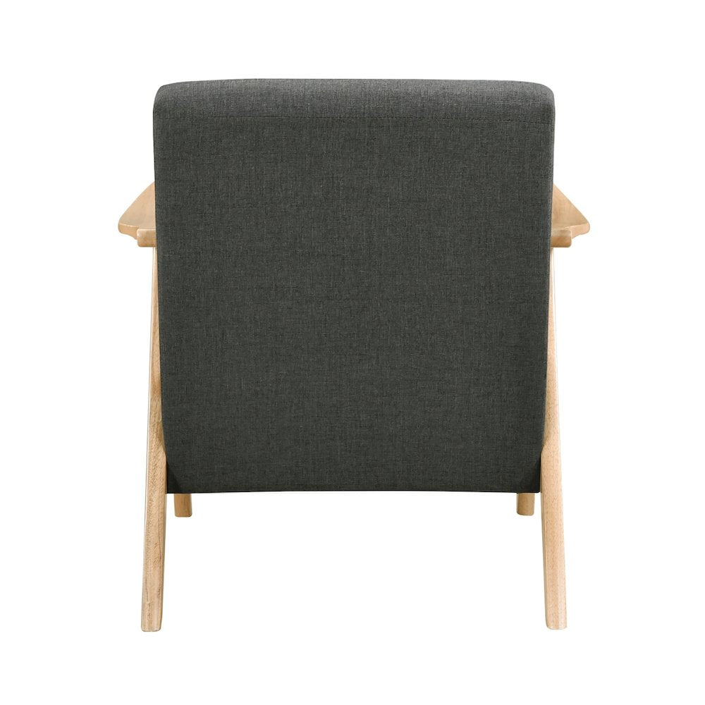 Lexicon Damala Textured Fabric Accent Chair in Dark Gray