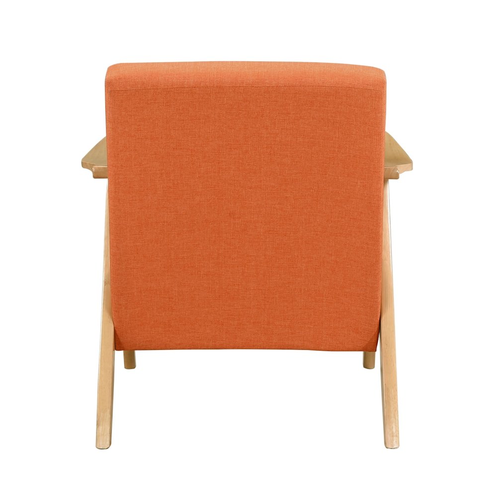Lexicon Damala Textured Fabric Accent Chair in Orange