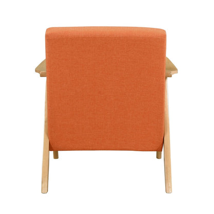 Lexicon Damala Textured Fabric Accent Chair in Orange