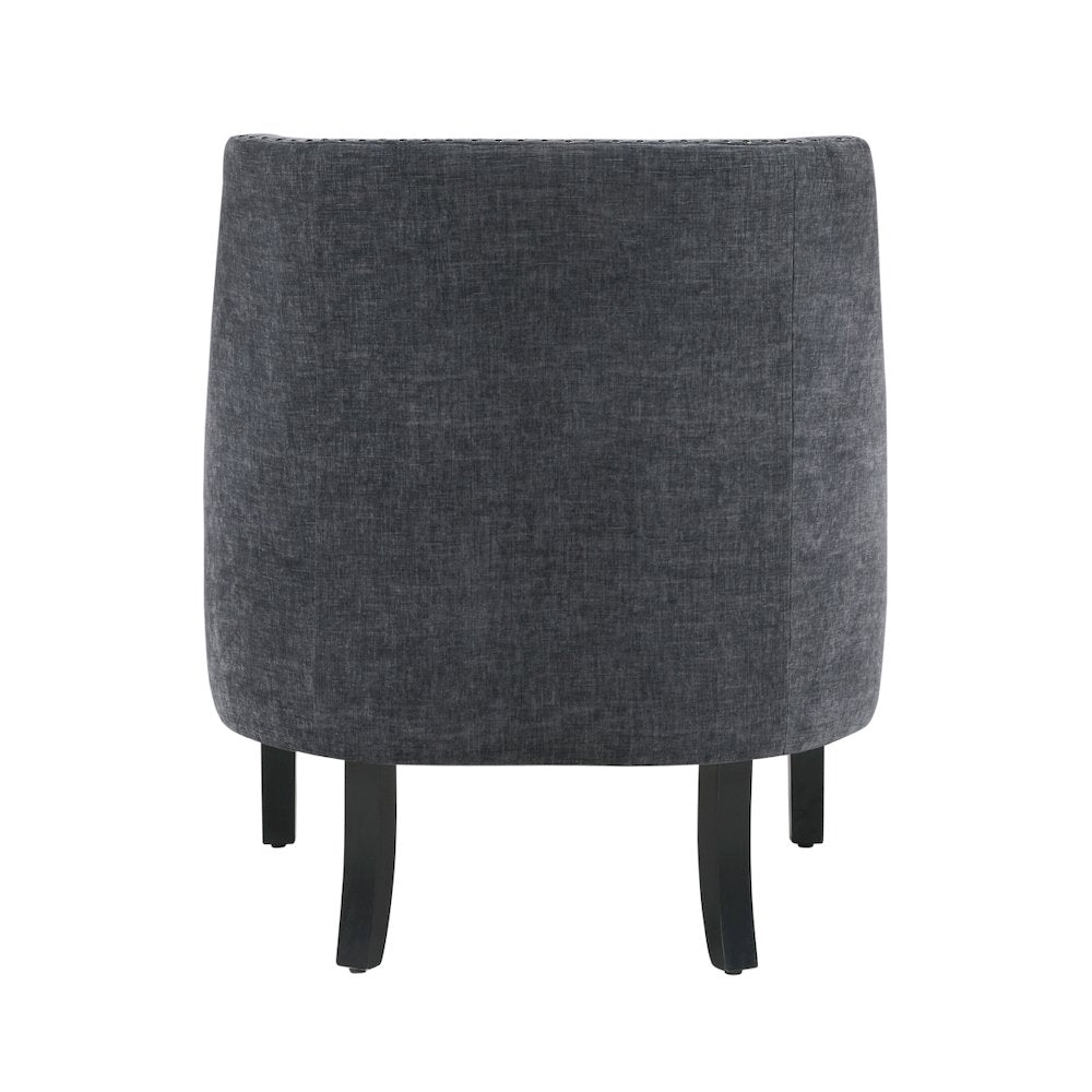 Lexicon Charisma Textured Fabric Accent Chair in Black