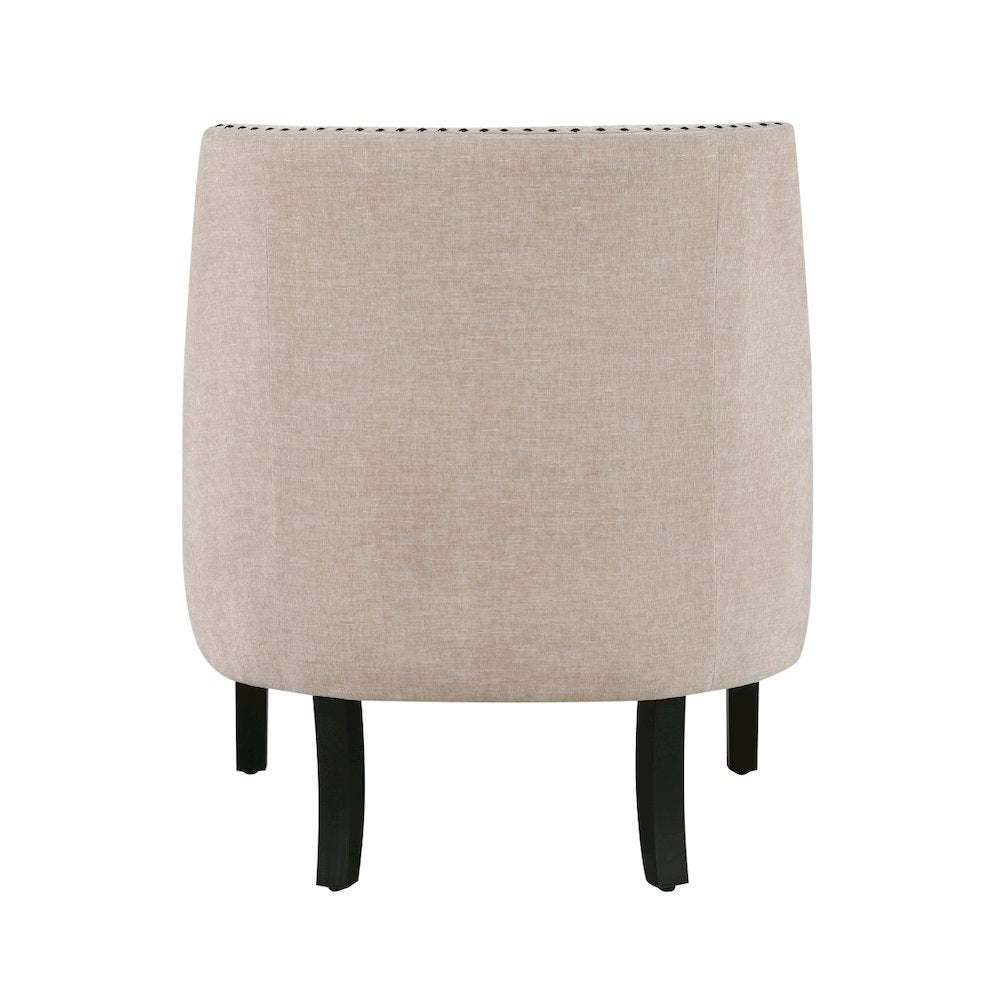 Lexicon Charisma Textured Fabric Accent Chair in Cement
