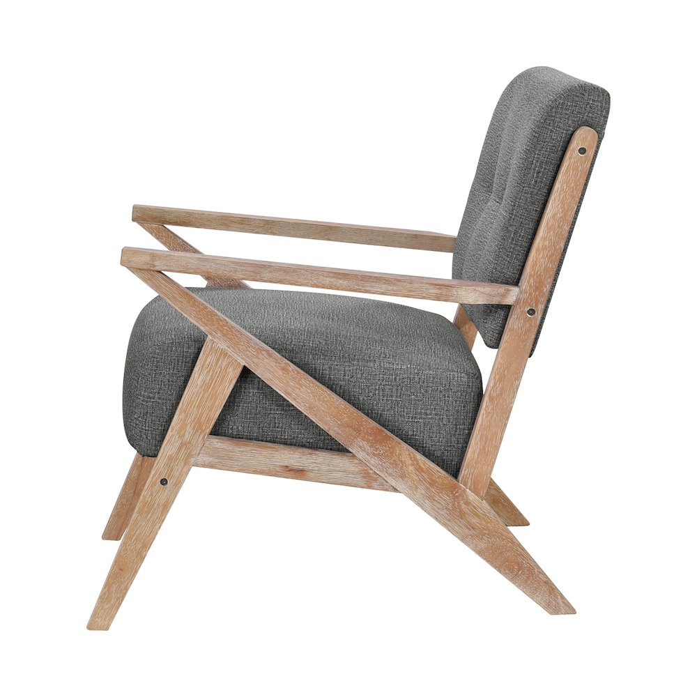 Lexicon Ollen Textured Accent Chair in Dark Gray