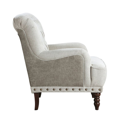 Lexicon Carol Textured Fabric Accent Chair in Beige
