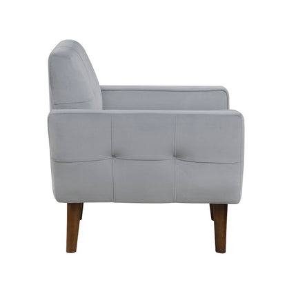 Lexicon Meadow Textured Fabric Accent Chair in Gray