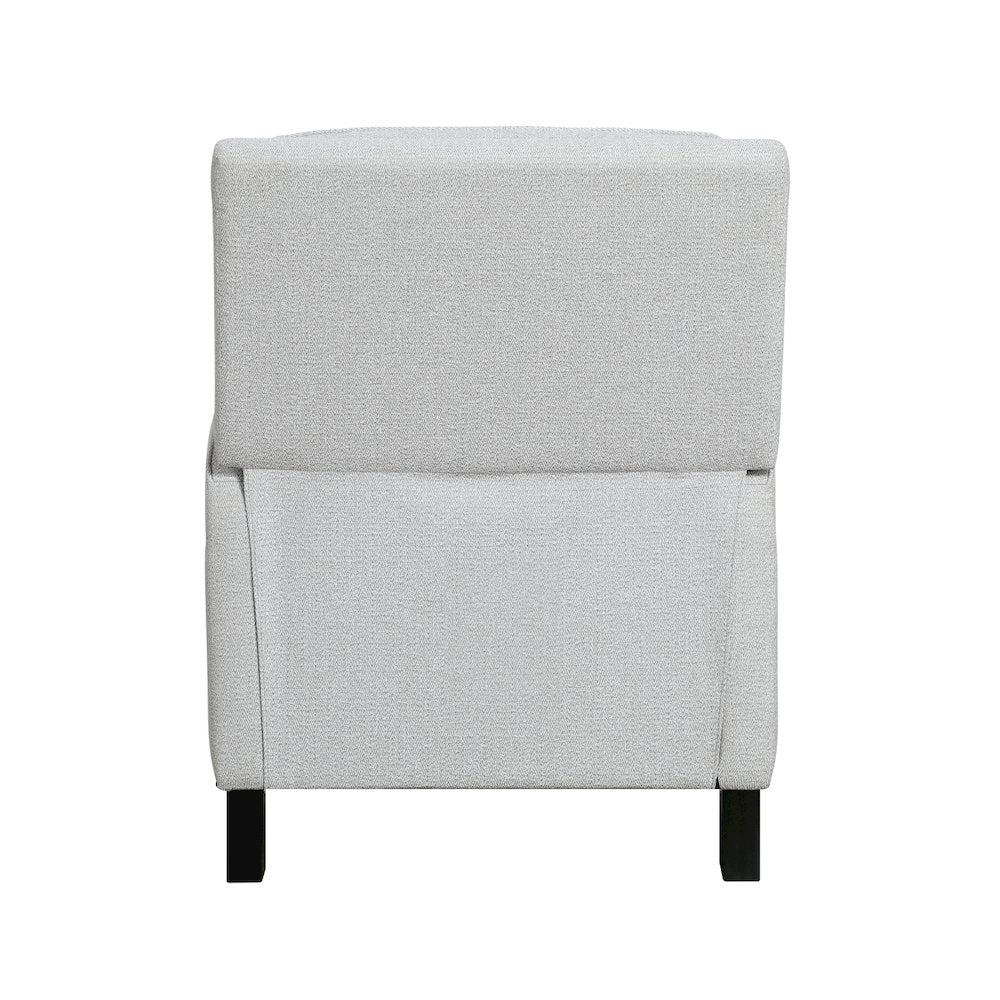 Lexicon Berenson Chenille Push Back Recliner in Gray