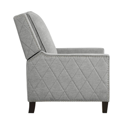 Lexicon Banks Textured Fabric Push back Recliner in Gray