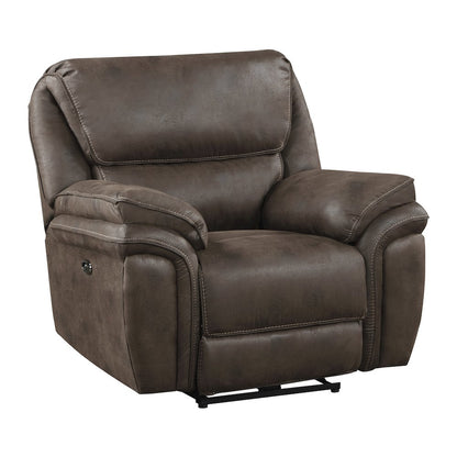 Proctor Microfiber Power Reclining Chair In Brown