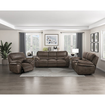 Proctor Microfiber Power Reclining Chair In Brown