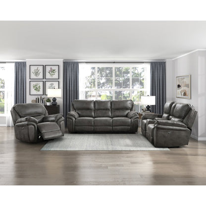 Proctor Microfiber Power Reclining Chair In Gray