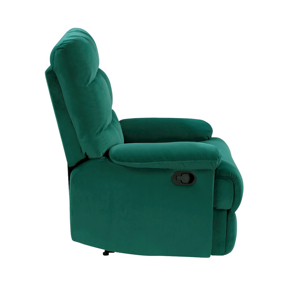 Lexicon Colin Velvet Manual Recliner in Green