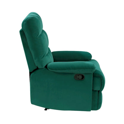 Lexicon Colin Velvet Manual Recliner in Green