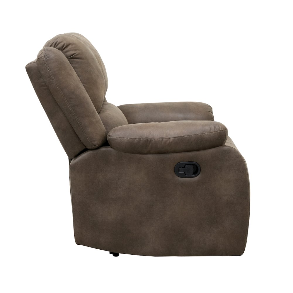 Lexicon Fairview Microfiber Manual Recliner in Brown