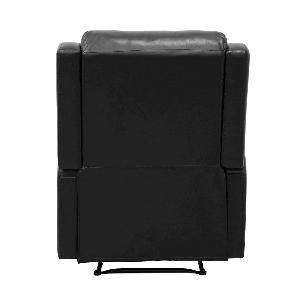 Lexicon Durant Faux Leather Manual Recliner in Black