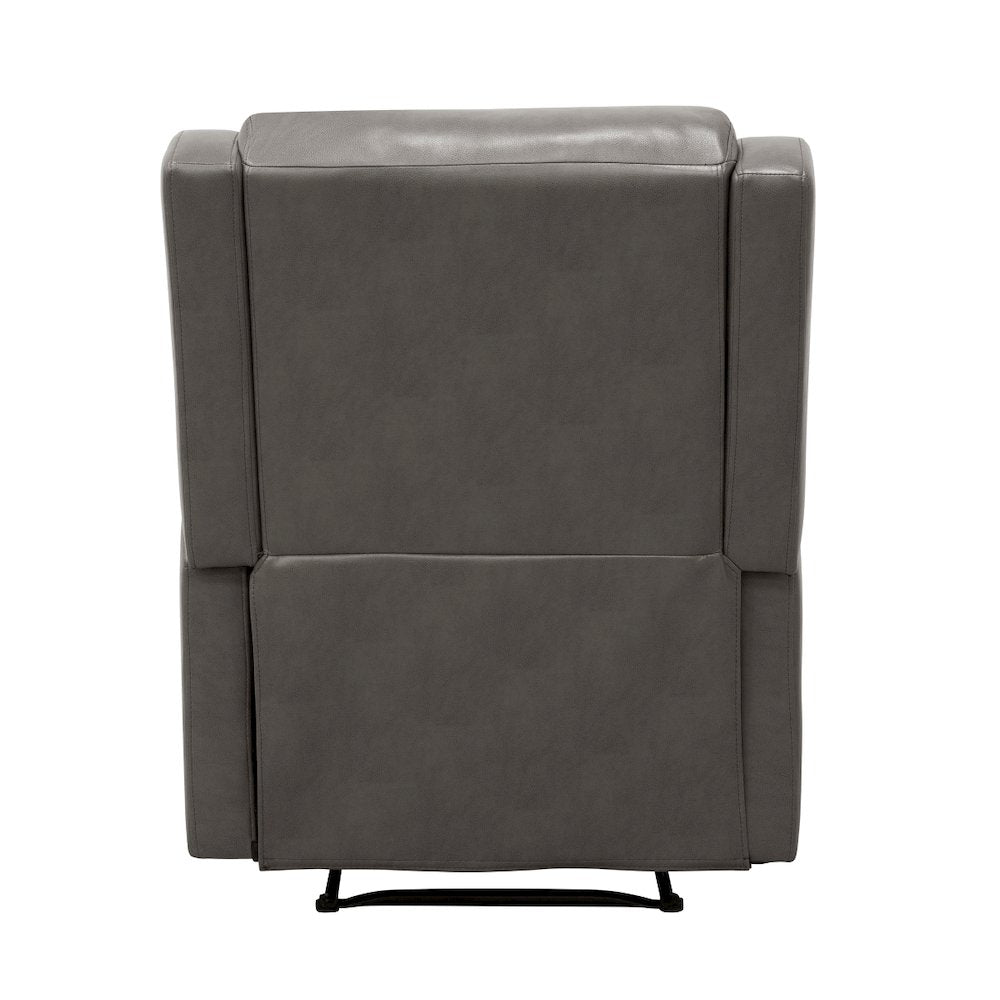 Lexicon Durant Faux Leather Manual Recliner in Gray