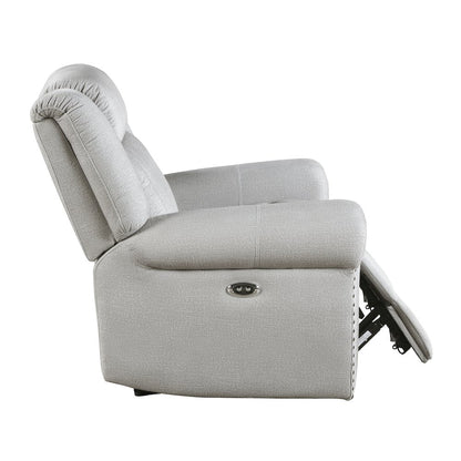 Lexicon Brennen Microfiber Power Reclining Chair in Mist