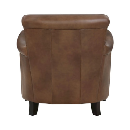 Lexicon Braintree Leather Accent Chair in Brown