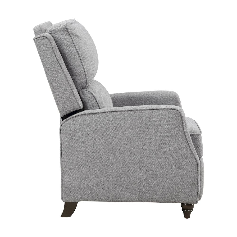 Lexicon Loveland Textured Push back Recliner in Gray
