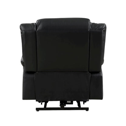 Lexicon Carson Faux Leather Power Lift Chair in Black